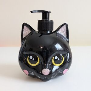 Black Cat-Shaped Soap Dispenser